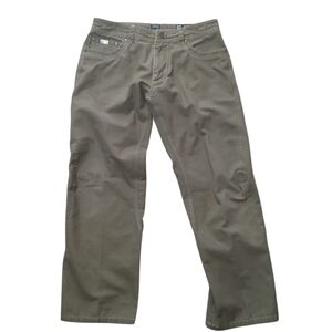 KUHL Vintage Patina Dye Faded Olive Green Hiking Tactical Pants Size 34x30